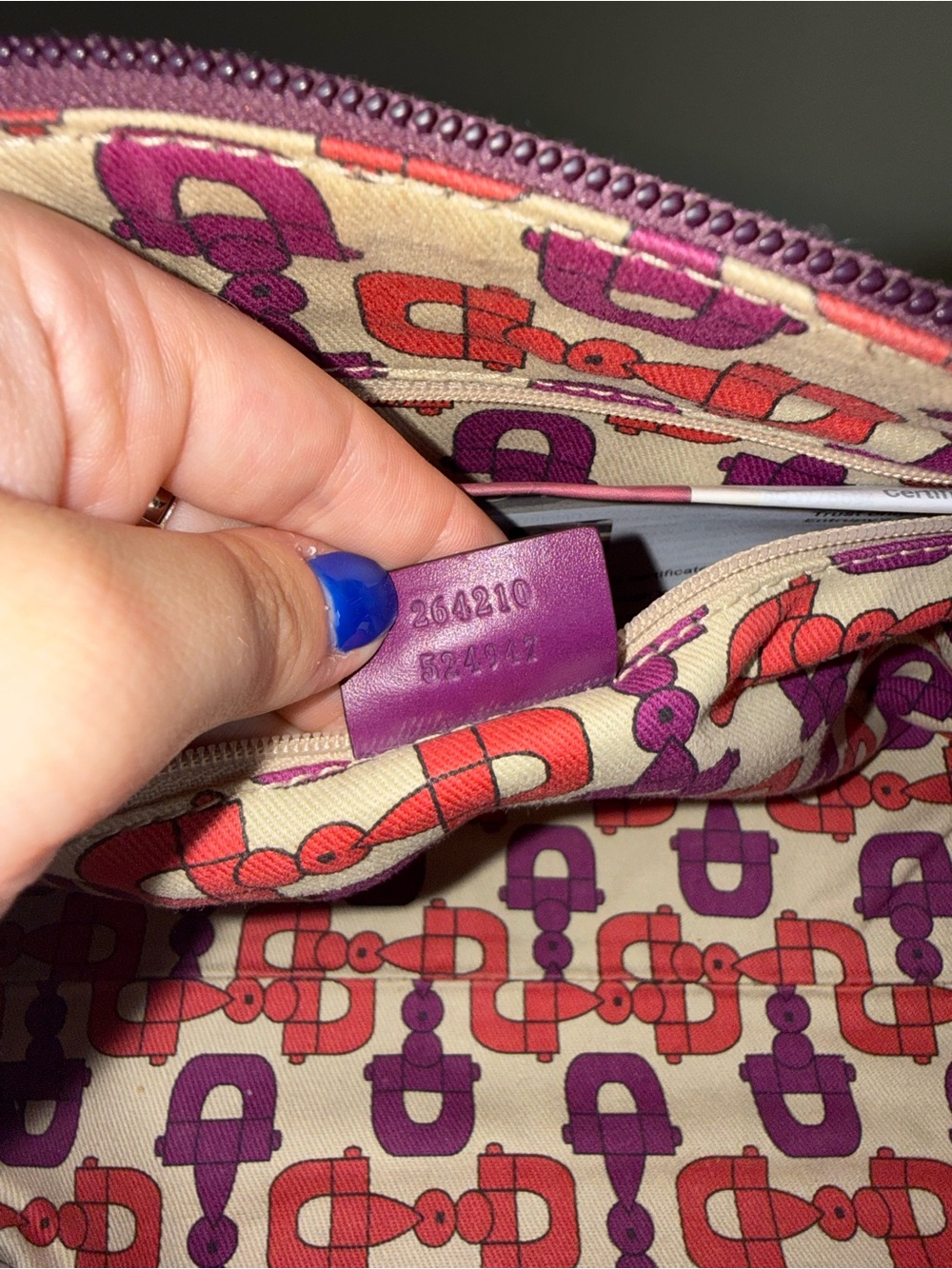 Gucci Purple Leather Top-Handle Satchel with Gold-Tone Logo Charm - Picture 11 of 13